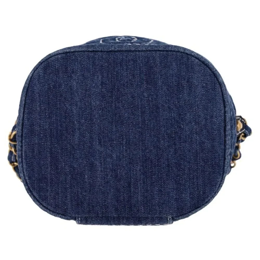 Chanel Quilted Denim Vanity Bag